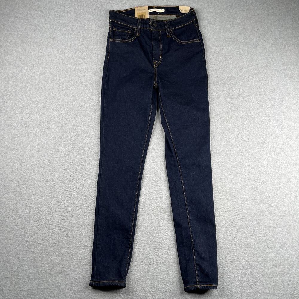Levis 721 High Rise Skinny Denim Jeans Womens 26x28 dark Wash New NWT - Picture 2 of 14